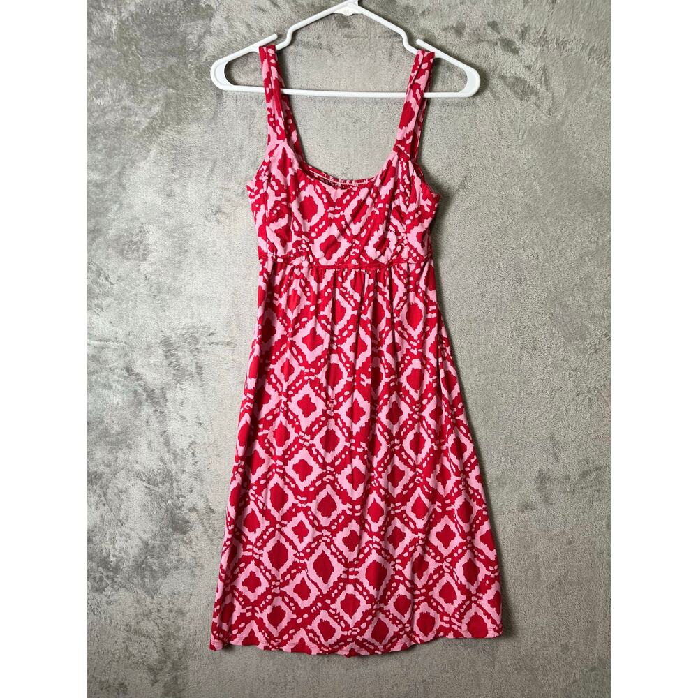 Fresh Produce‎ Pink Red Geometric Print Sundress Flowy Empire Waist Summer XS
